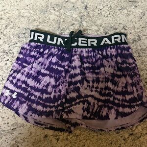 Under Armour Kids Purple Tie-Dye Shorts